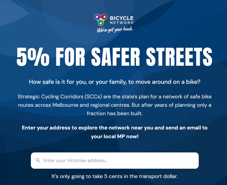 Five percent for safer streets campaign 2026 election